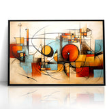 Modern Geometric Abstract Expressionist Canvas Wall Art