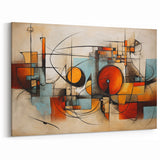 Modern Geometric Abstract Expressionist Canvas Wall Art