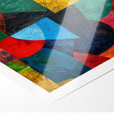 Vibrant Geometric Abstract Expressionist Canvas Wall Art