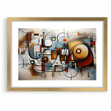 Geometric Abstract Expressionist Canvas Wall Art