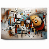 Geometric Abstract Expressionist Canvas Wall Art