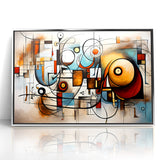 Geometric Abstract Expressionist Canvas Wall Art