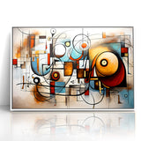 Geometric Abstract Expressionist Canvas Wall Art