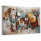 Geometric Abstract Expressionist Canvas Wall Art
