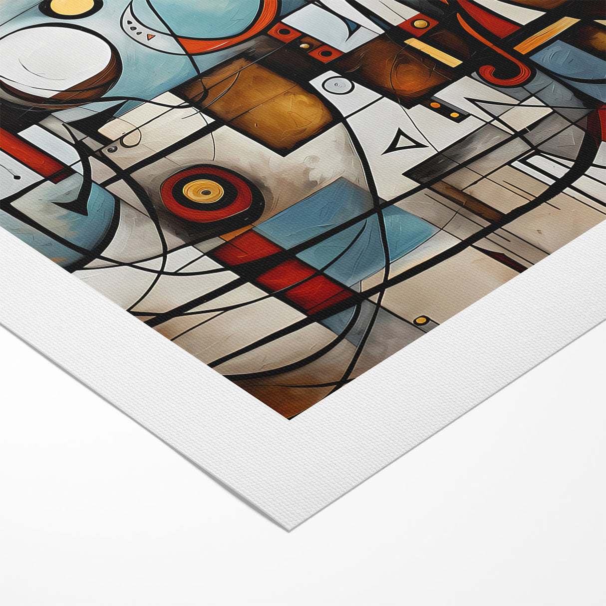 Geometric Abstract Expressionist Canvas Wall Art
