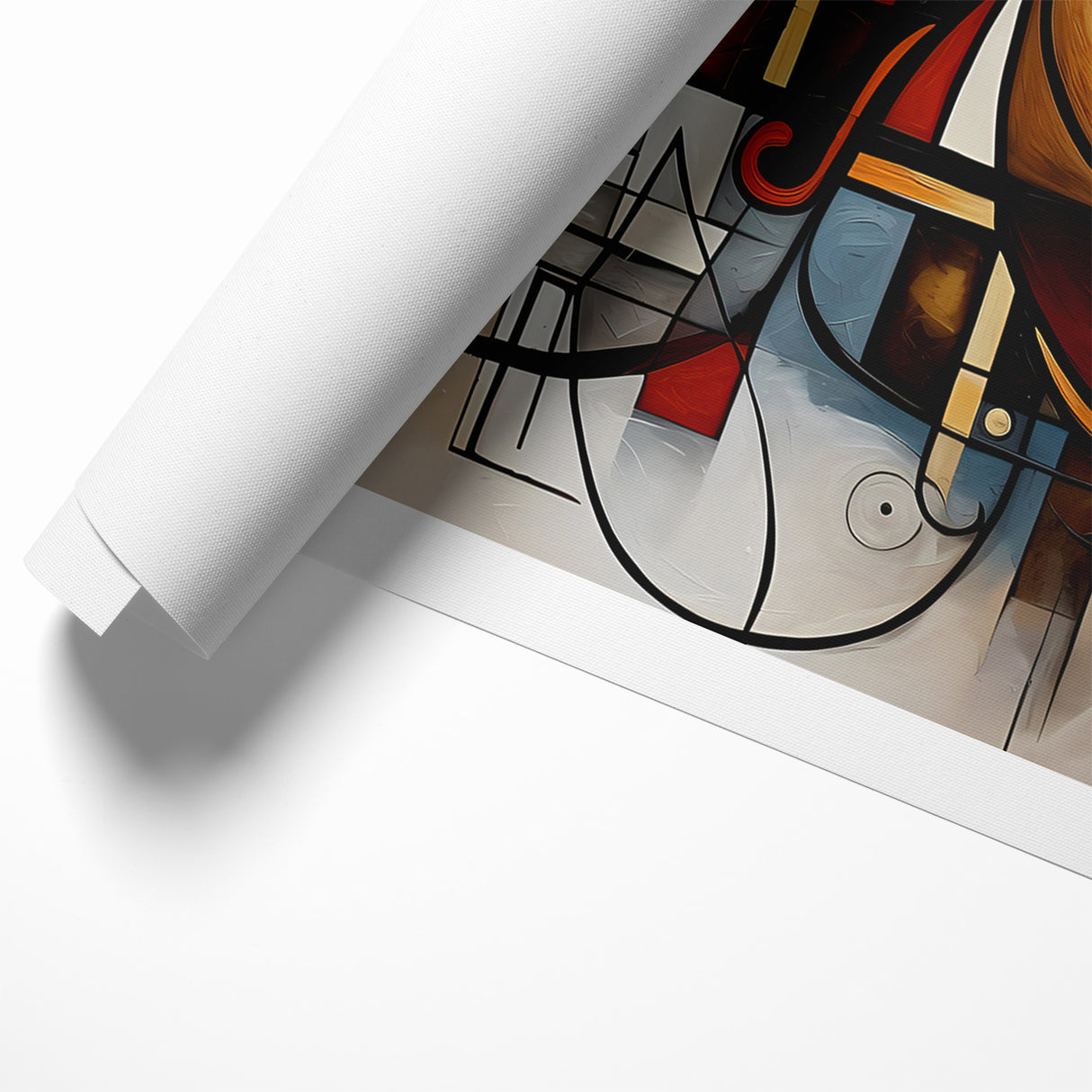 Geometric Abstract Expressionist Canvas Wall Art
