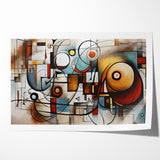 Geometric Abstract Expressionist Canvas Wall Art