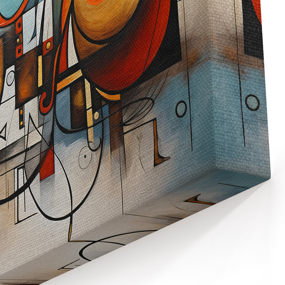 Geometric Abstract Expressionist Canvas Wall Art