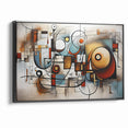 Geometric Abstract Expressionist Canvas Wall Art