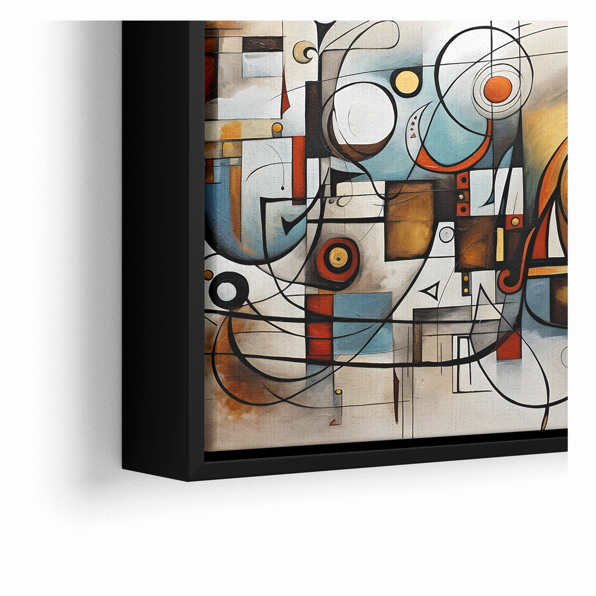 Geometric Abstract Expressionist Canvas Wall Art
