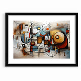 Geometric Abstract Expressionist Canvas Wall Art