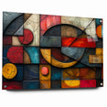 Textured Geometric Abstract Expressionist Canvas Wall Art