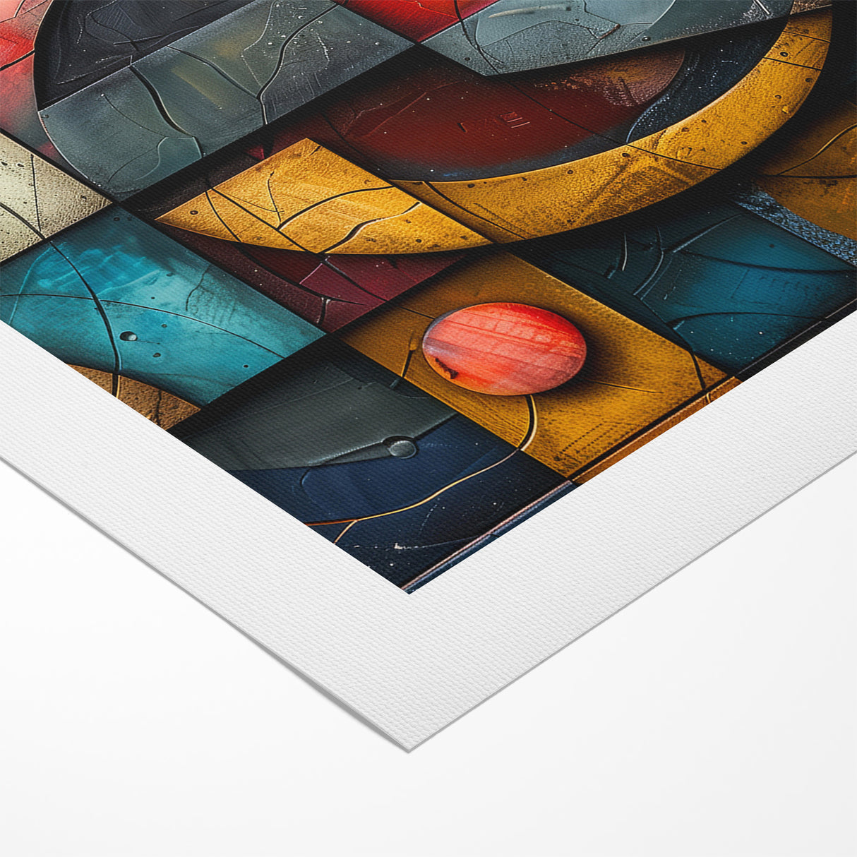 Textured Geometric Abstract Expressionist Canvas Wall Art