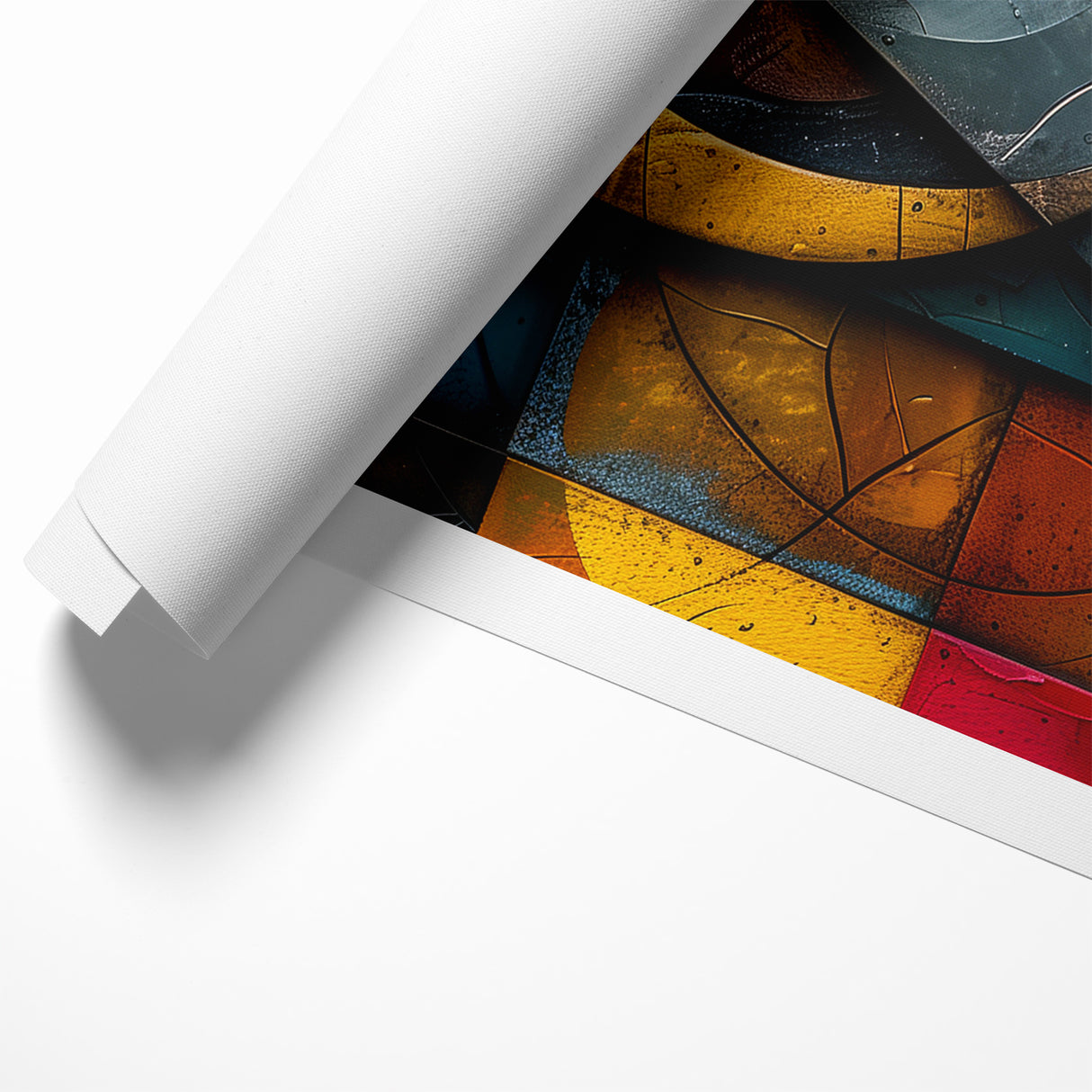 Textured Geometric Abstract Expressionist Canvas Wall Art