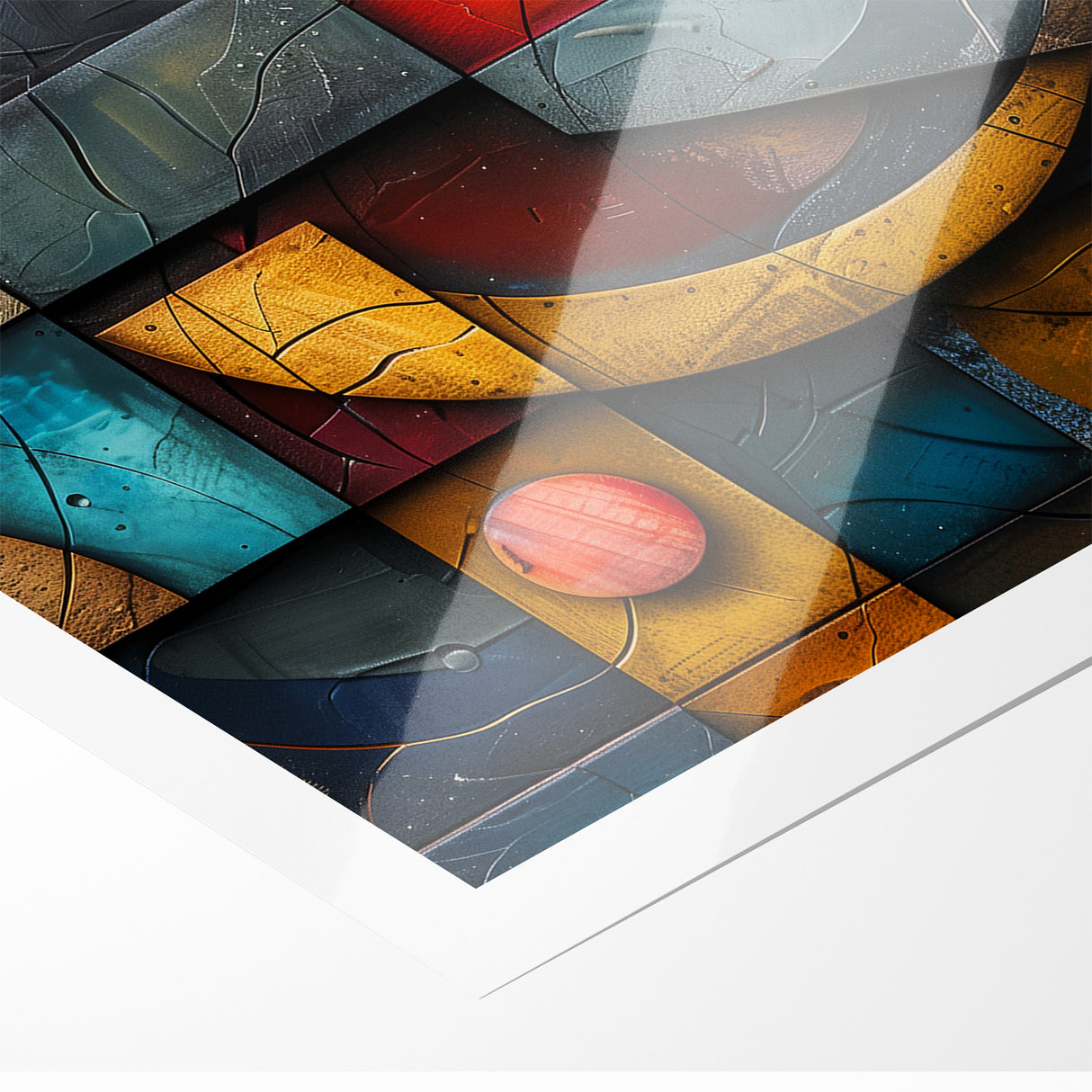 Textured Geometric Abstract Expressionist Canvas Wall Art