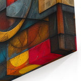 Textured Geometric Abstract Expressionist Canvas Wall Art