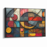 Textured Geometric Abstract Expressionist Canvas Wall Art