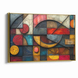 Textured Geometric Abstract Expressionist Canvas Wall Art