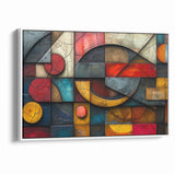 Textured Geometric Abstract Expressionist Canvas Wall Art