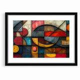 Textured Geometric Abstract Expressionist Canvas Wall Art
