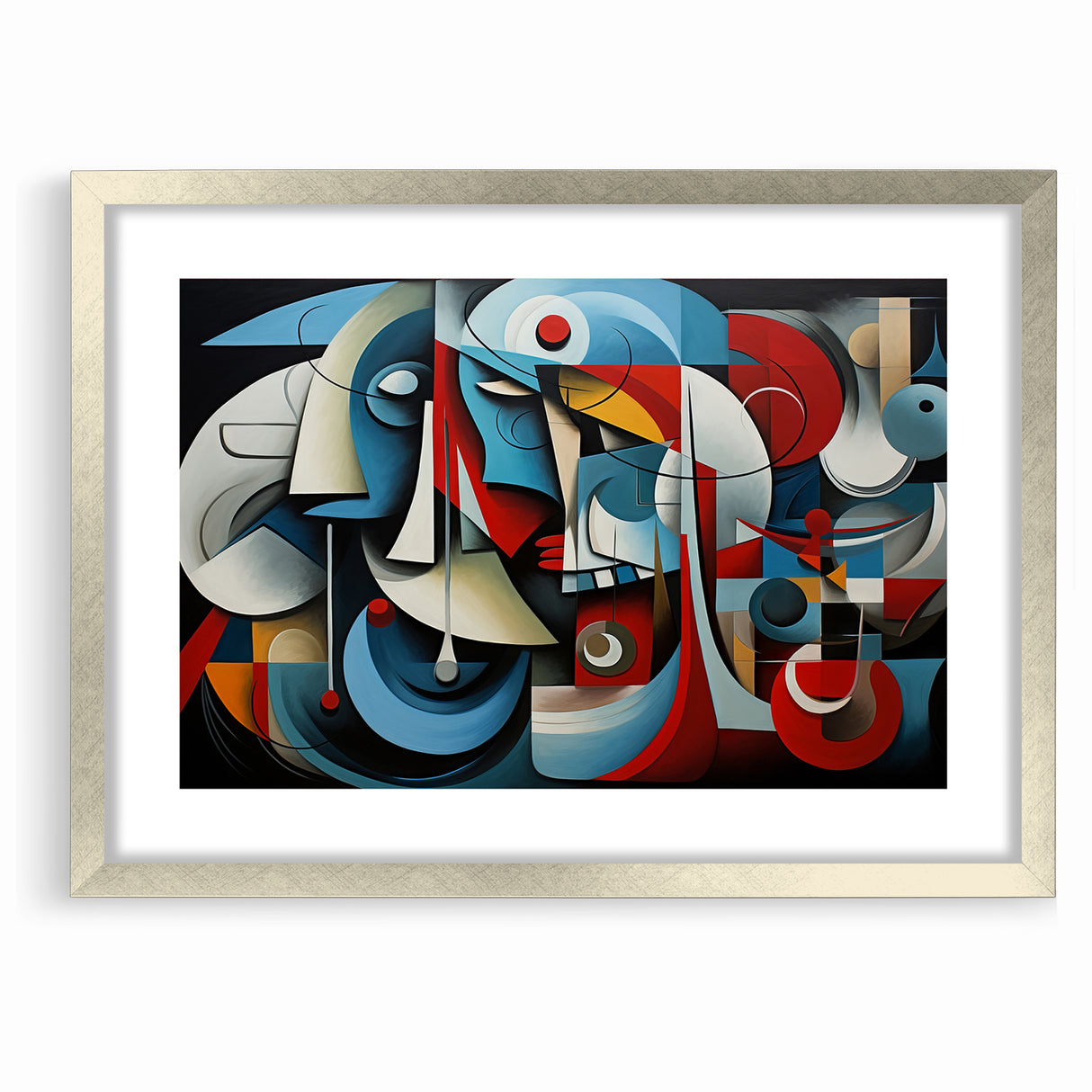 Geometric Harmony Abstract Expressionist Canvas Wall Art