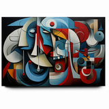 Geometric Harmony Abstract Expressionist Canvas Wall Art