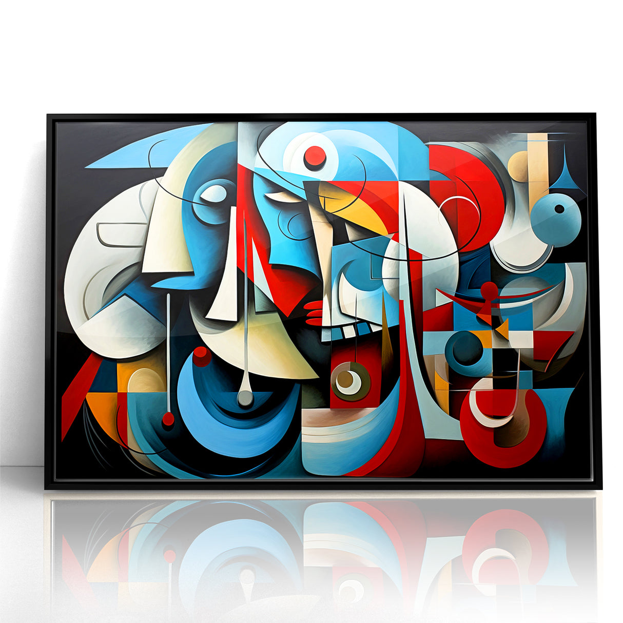 Geometric Harmony Abstract Expressionist Canvas Wall Art