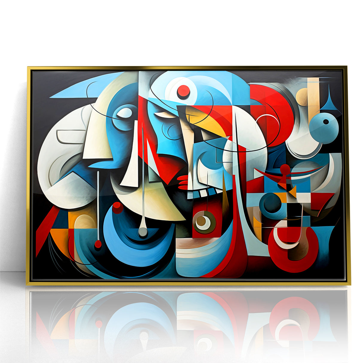 Geometric Harmony Abstract Expressionist Canvas Wall Art