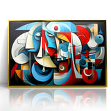 Geometric Harmony Abstract Expressionist Canvas Wall Art