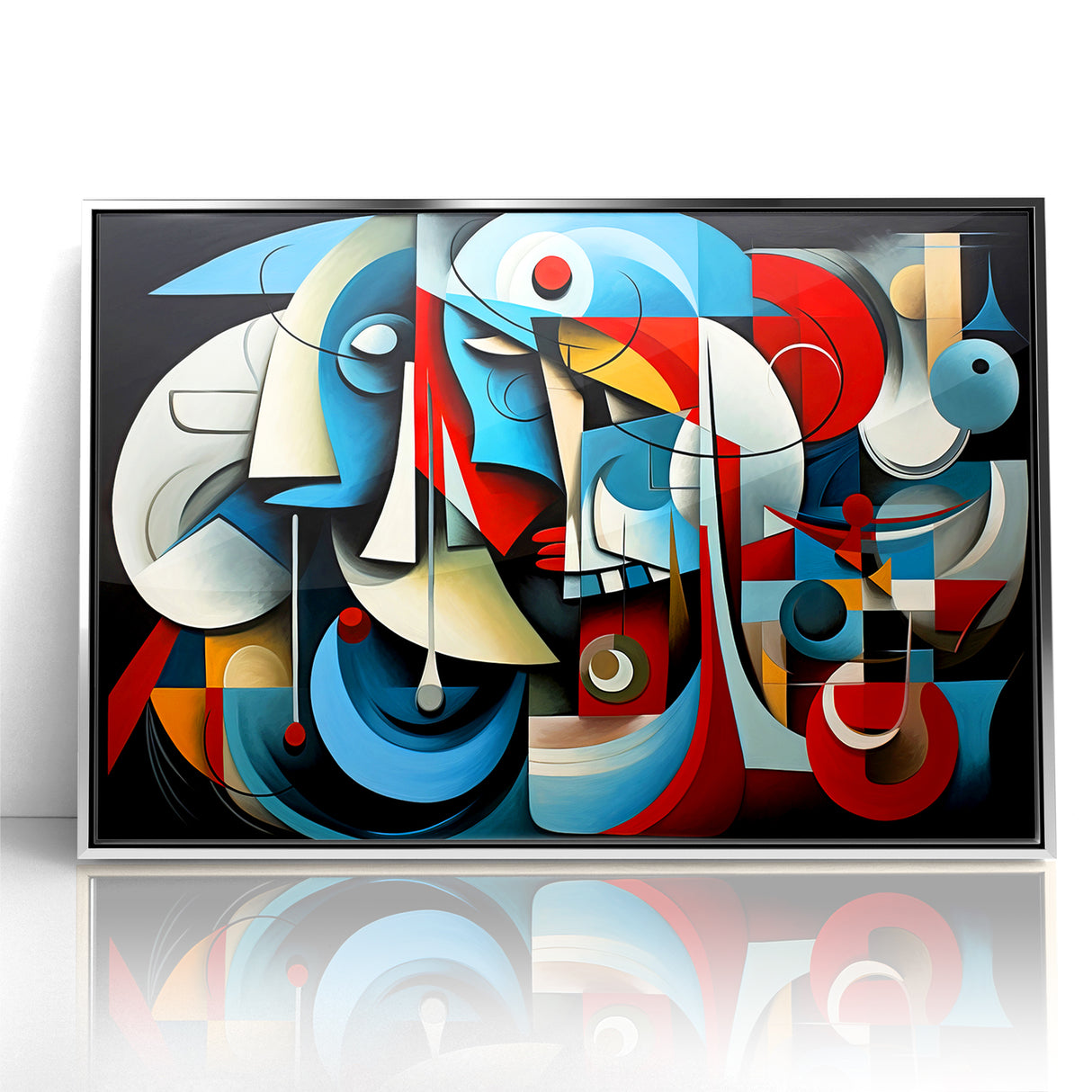 Geometric Harmony Abstract Expressionist Canvas Wall Art