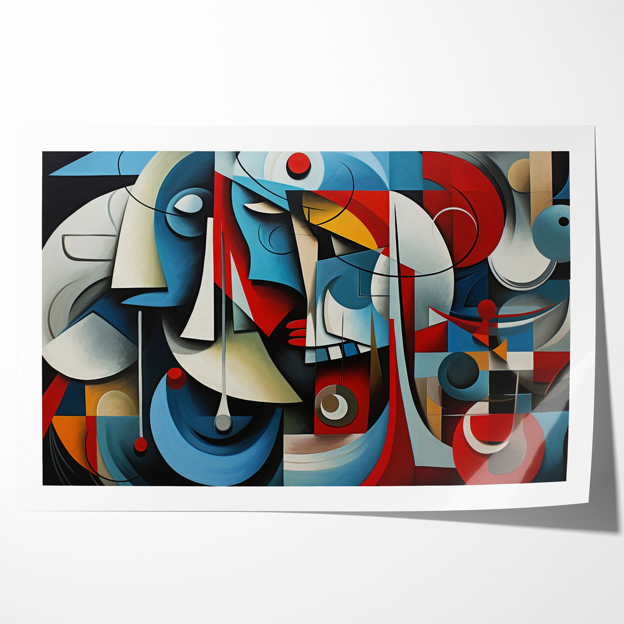 Geometric Harmony Abstract Expressionist Canvas Wall Art