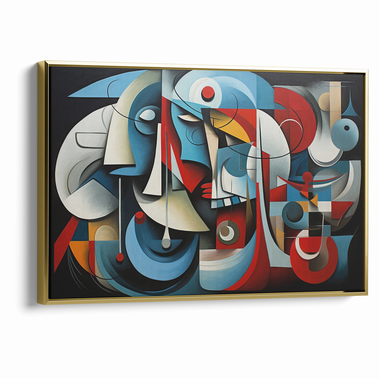 Geometric Harmony Abstract Expressionist Canvas Wall Art