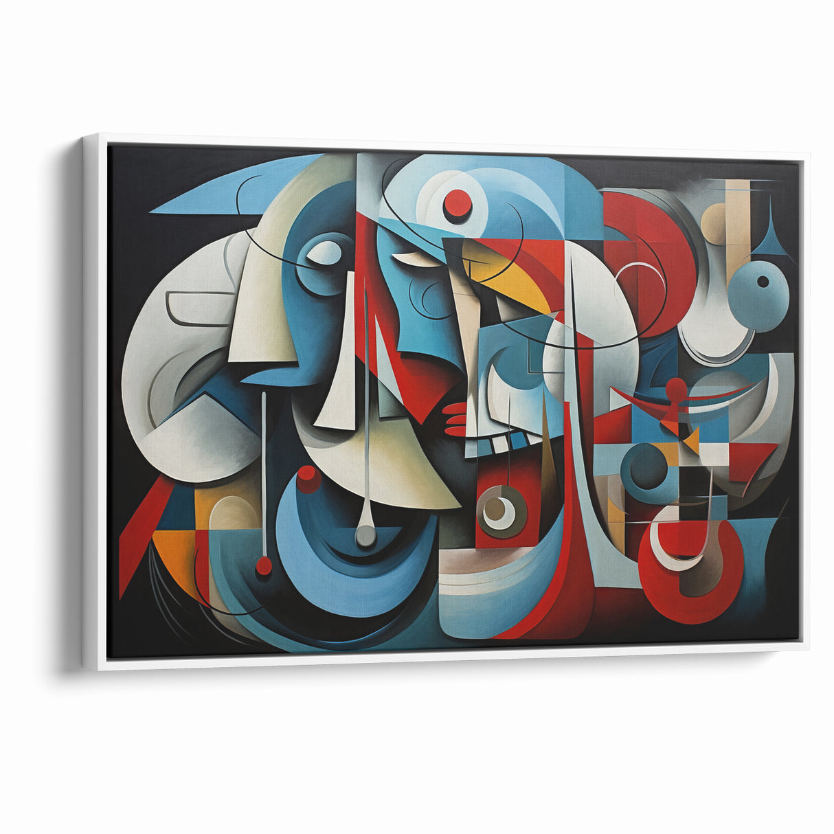 Geometric Harmony Abstract Expressionist Canvas Wall Art