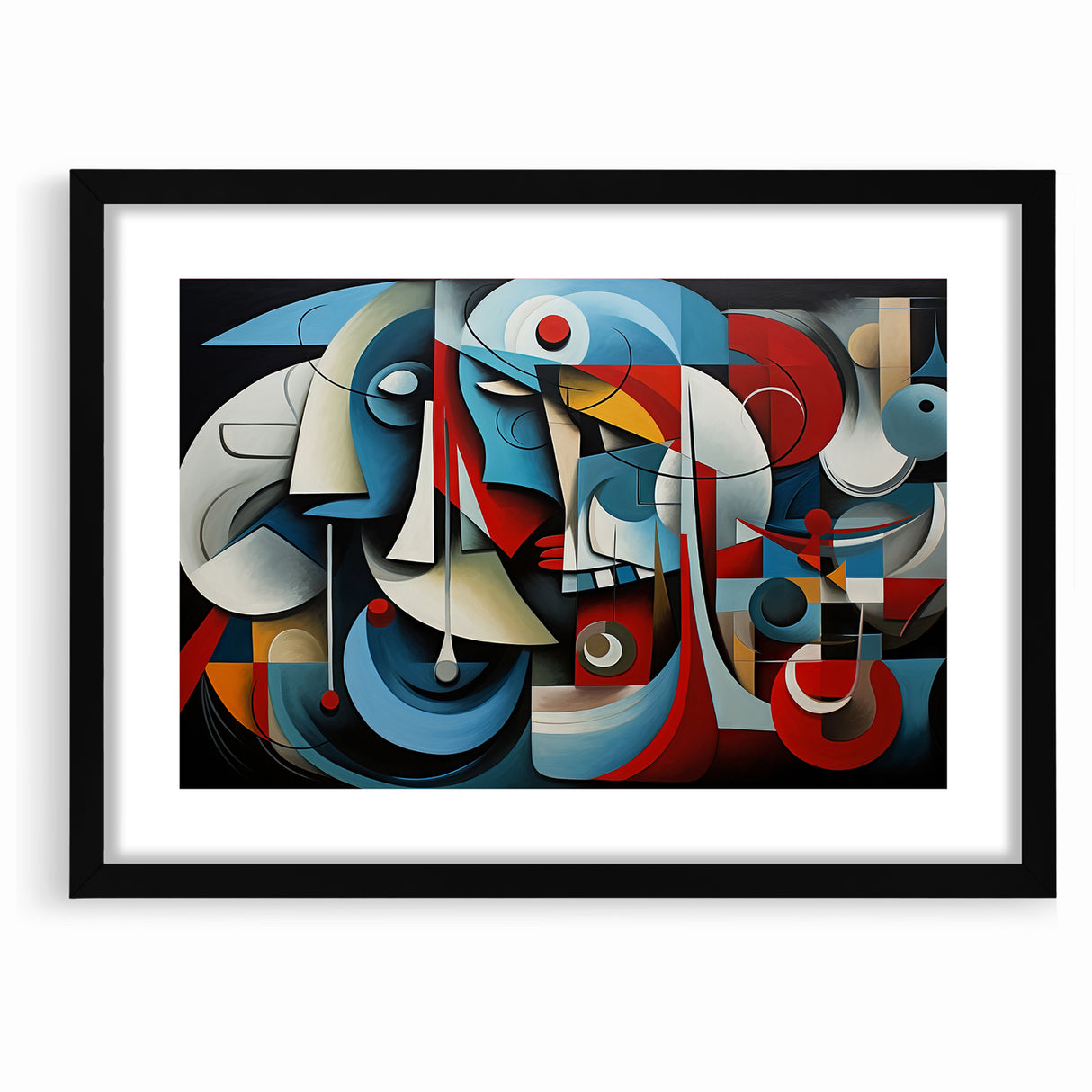 Geometric Harmony Abstract Expressionist Canvas Wall Art