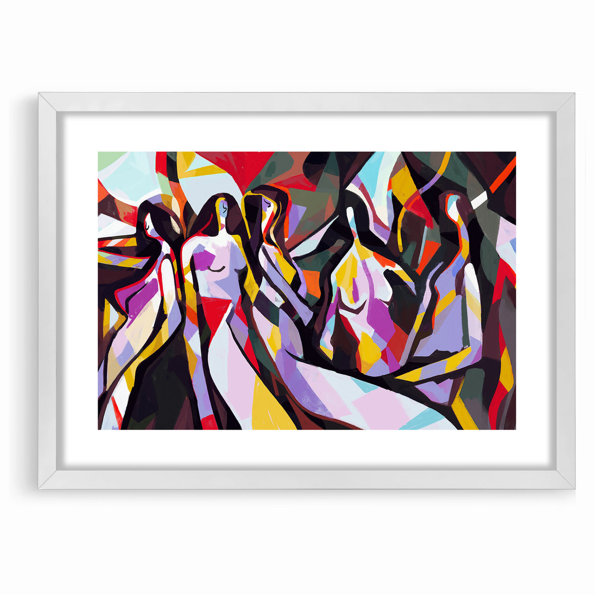 Colorful Abstract Expressionist Canvas Wall Art