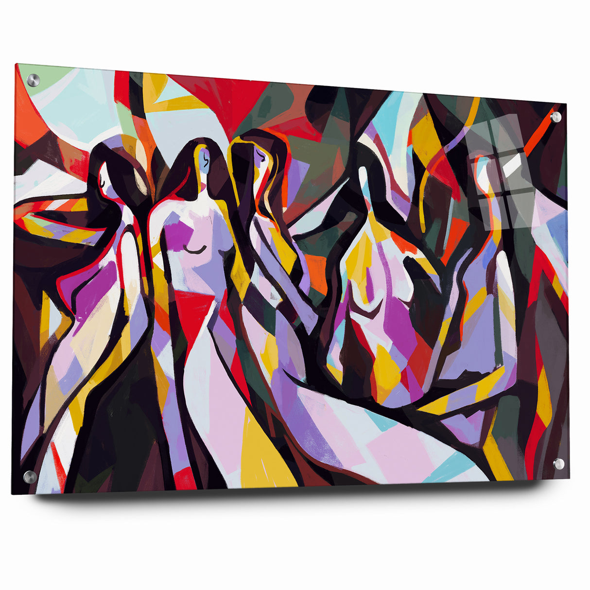 Colorful Abstract Expressionist Canvas Wall Art