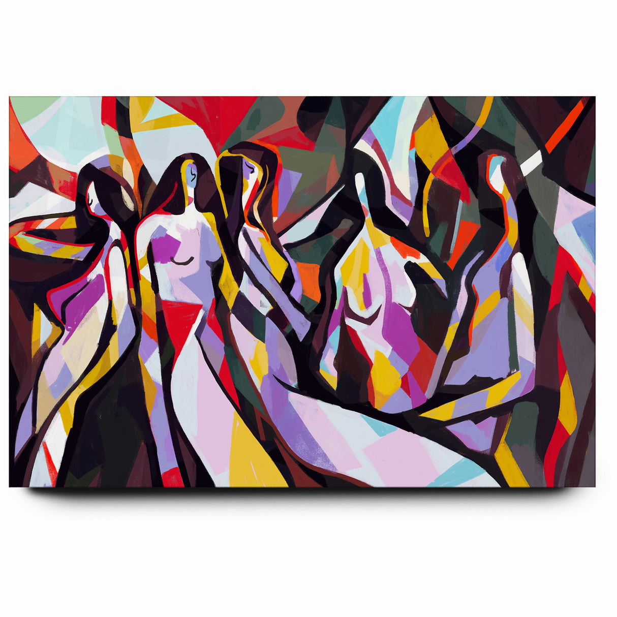 Colorful Abstract Expressionist Canvas Wall Art