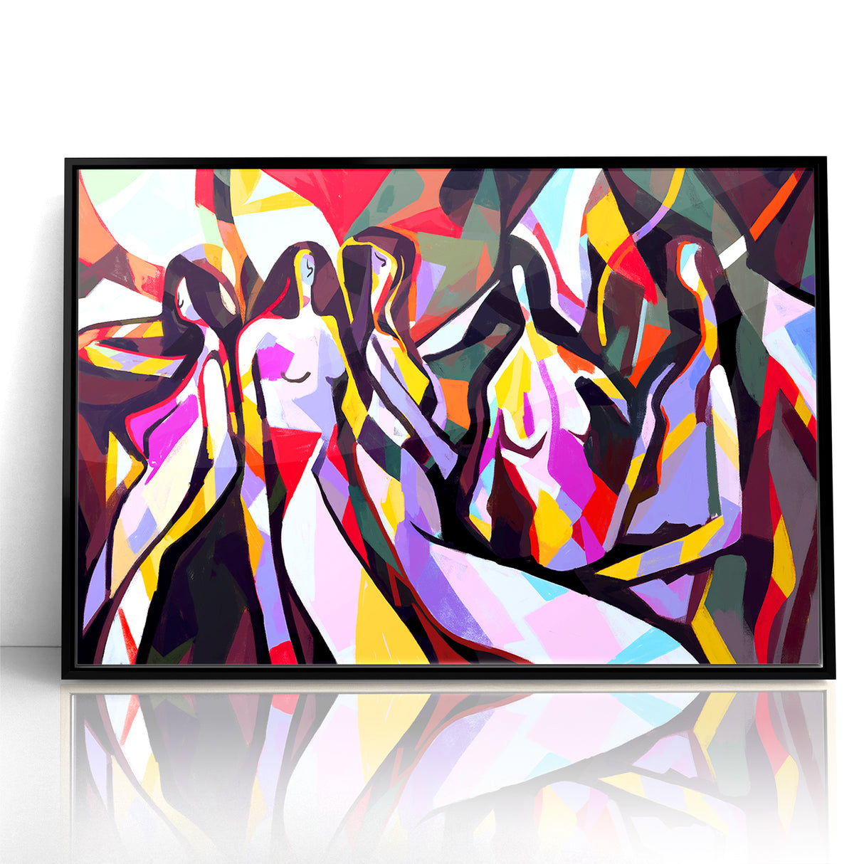 Colorful Abstract Expressionist Canvas Wall Art