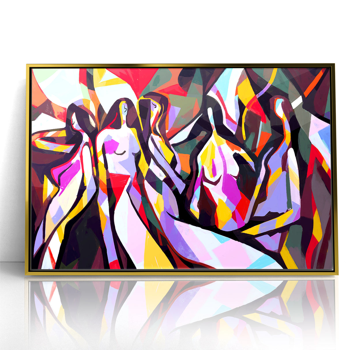 Colorful Abstract Expressionist Canvas Wall Art