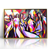 Colorful Abstract Expressionist Canvas Wall Art