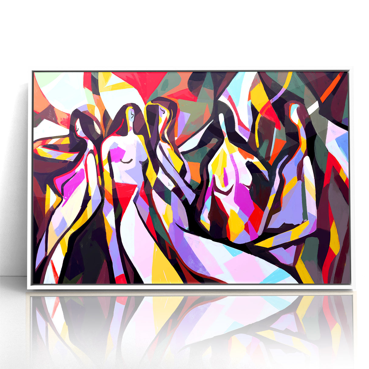 Colorful Abstract Expressionist Canvas Wall Art
