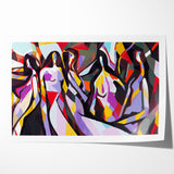 Colorful Abstract Expressionist Canvas Wall Art