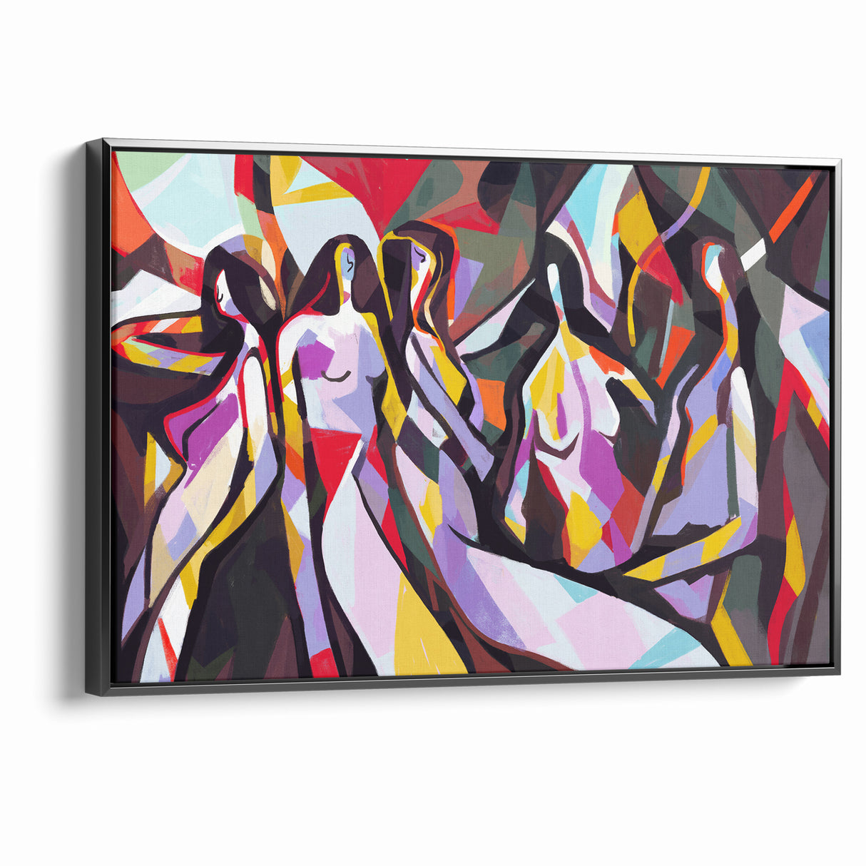 Colorful Abstract Expressionist Canvas Wall Art