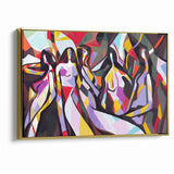 Colorful Abstract Expressionist Canvas Wall Art