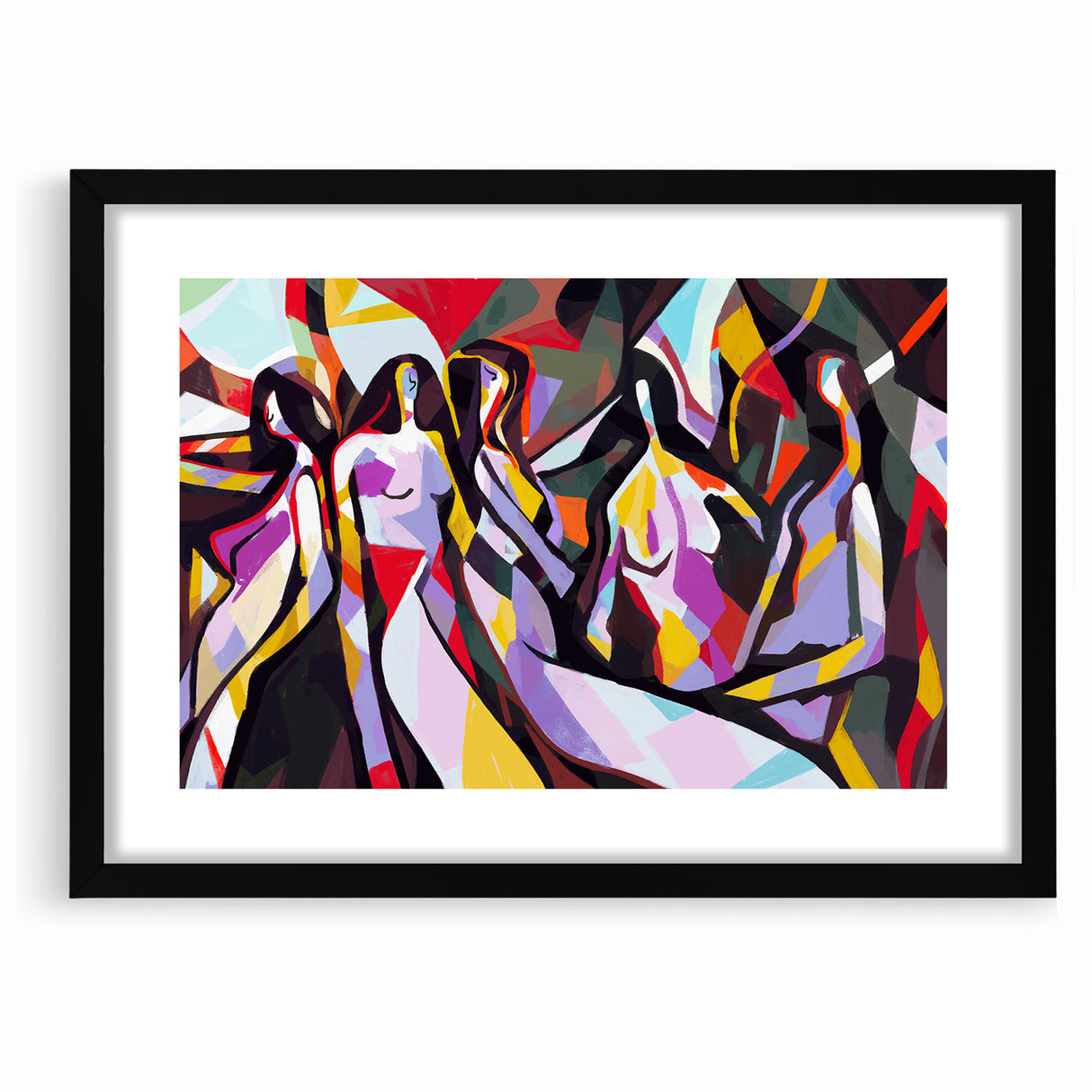 Colorful Abstract Expressionist Canvas Wall Art