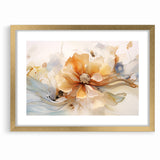 Delicate Peach and Cream Floral Canvas - Abstract Botanical Art