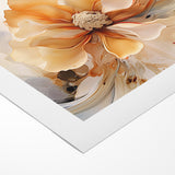 Delicate Peach and Cream Floral Canvas - Abstract Botanical Art