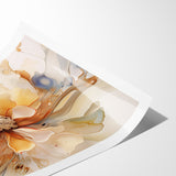 Delicate Peach and Cream Floral Canvas - Abstract Botanical Art