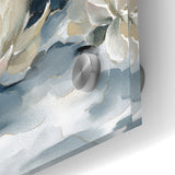 Serene Blue and White Floral Canvas - Abstract Botanical Wall Art