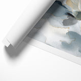 Serene Blue and White Floral Canvas - Abstract Botanical Wall Art